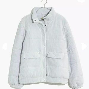 Size Large Madewell Snap-Front Sweatshirt Puffer Jacket